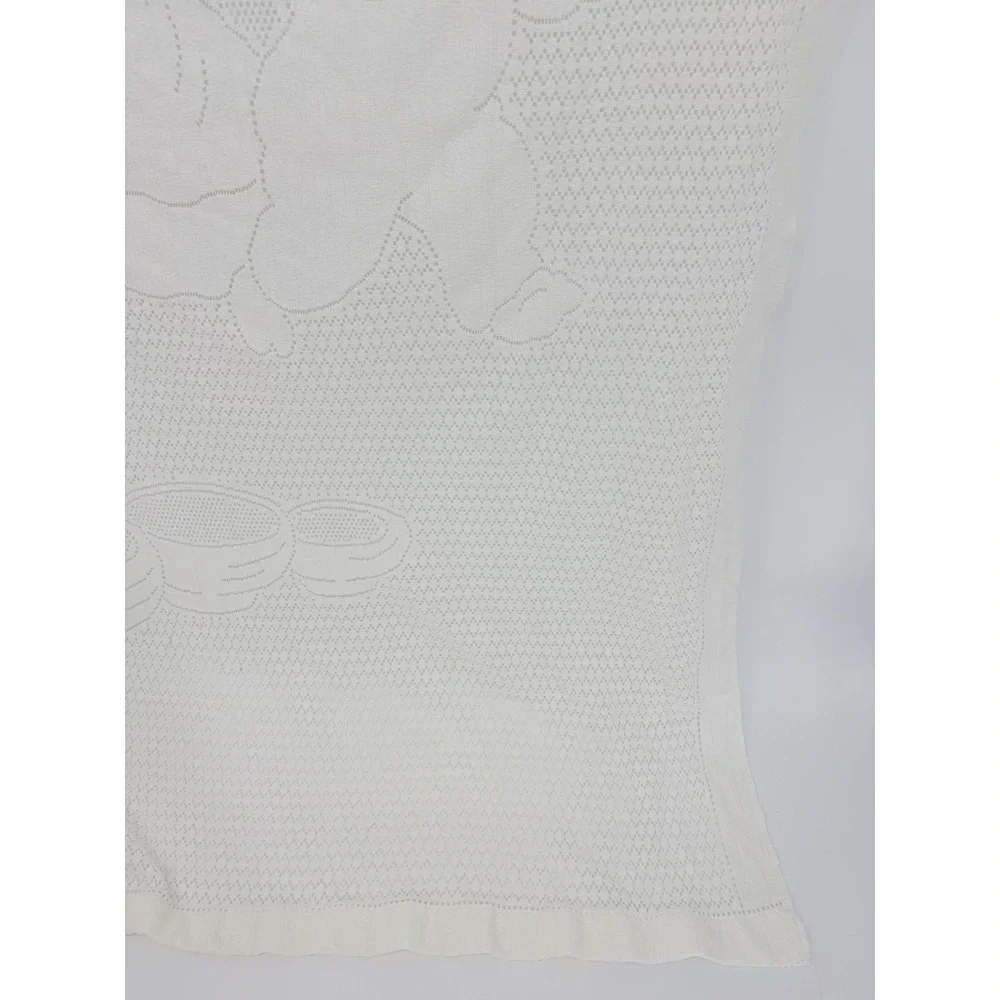 Vintage Three Bears Cotton Lace Baby Blanket 39